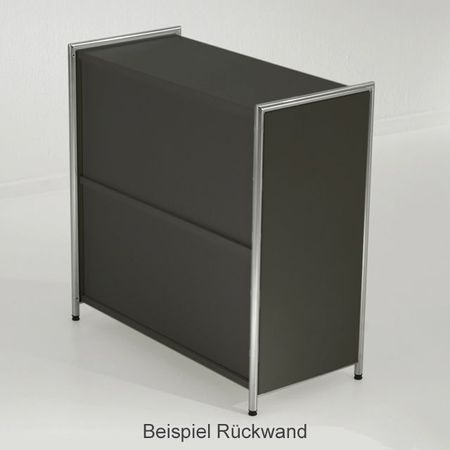 Aktenregal Aktenschrank Kombischrank Schrank Sichtrückwand Sideboard anthrazit schwarz dunkel