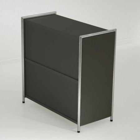 Aktenregal Aktenschrank Kombischrank Schrank Sichtrückwand Sideboard anthrazit schwarz dunkel