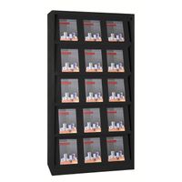Prospektschrank | Prospektregal aus Stahl 195x100x42 SCHWARZ