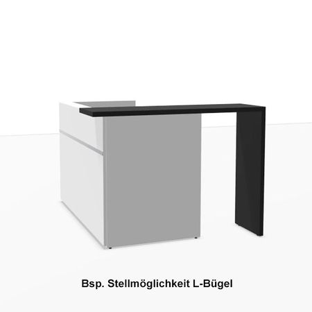 Stellmöglichkeit L-Bügel Empfangstheke Geo