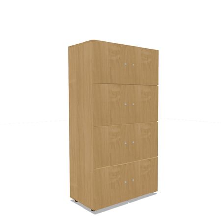 Holzschrank Postverteilschrank Schließfachschrank 8 Abteile weiß weiss