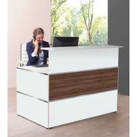 Empfangstresen Nussbaum 4 | 108 x 140 x 92 cm (HxBxT)