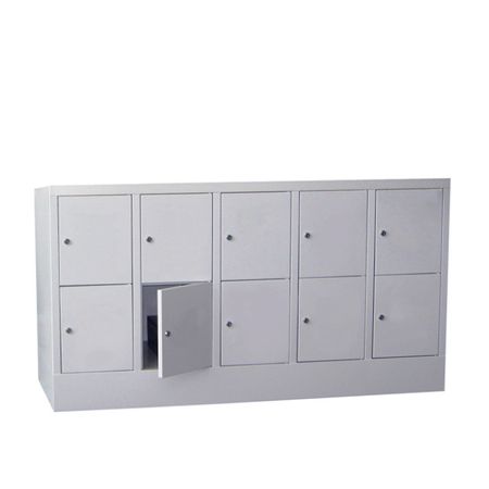 PAVOY Schließfachschrank mit Vollblechtüren | 10 Abteile je 30 cm breit | 85