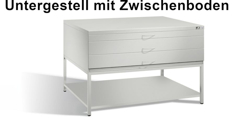 Untergestell mit Zwischenboden Grafikschrank