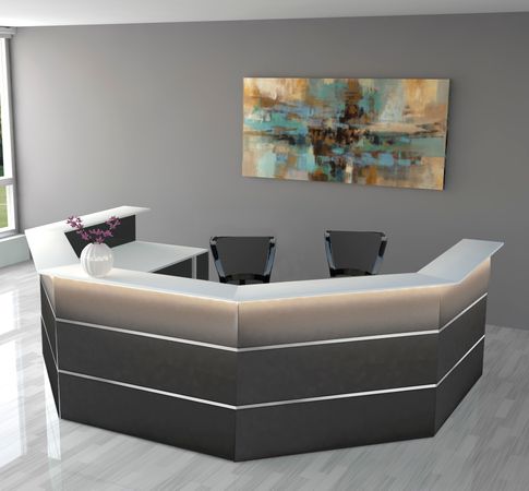 Empfangstheke Mono U-Form | 108 x 350 x 243 cm (HxBxT) 