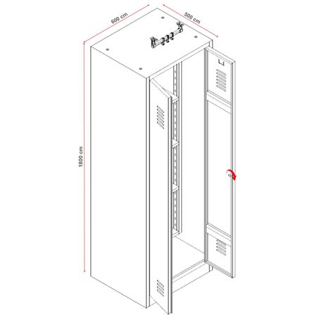Besenschrank | Putzmittelschrank mit 7 Fächern | 180x60x50 | verschiedene Farben