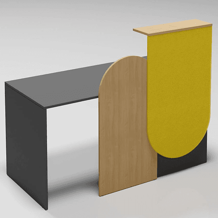 Empfangstheke Salut 4 | 115 x 100 - 180 x 65/80 cm (HxBxT) 