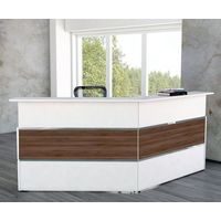 Empfangstheke Nussbaum 6 Winkeltheke | 108 x 241 x 170 cm (HxBxT)