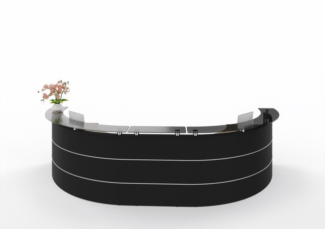 Bogentheke Bright Hufeisen | 96 x 392 x 156 cm (HxBxT)
