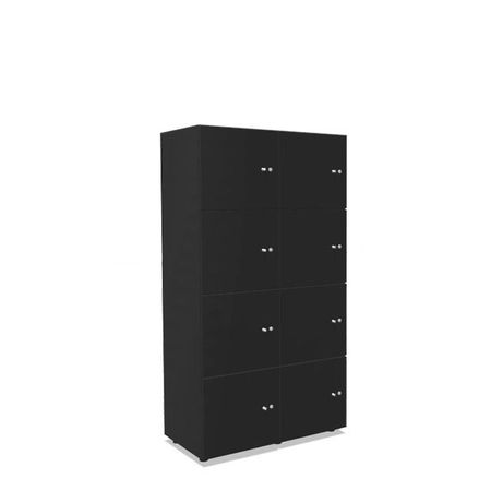 Schließfachschrank Postverteiler abschließbarer Holzschrank Kleingefachschrank Fächerschrank 8 Abteile blau