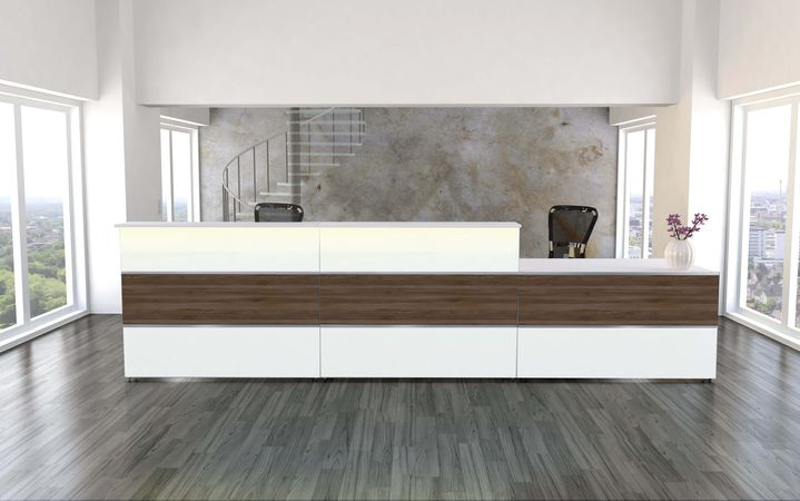 Empfangstheke Empfangstisch Empfangstresen Theke Verkaufstheke Salontheke Laden ESG Sicherheitsglas ThekeBar