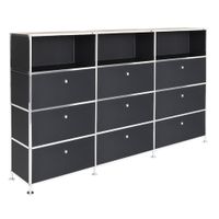Büroregal | Aktenregal | Sideboard 4 / 3 mit 9 Klapptüren
