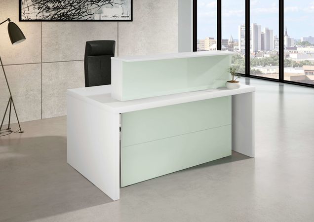 Empfangstresen Schreibtisch Verkaufsgespräch Beratungsplatz