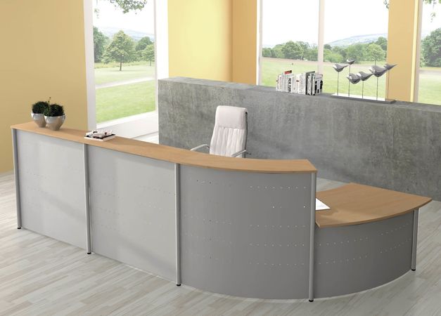 Rundtheke Classic Big mit Tischerweiterung | 115 x 397 x 155 (HxBxT)