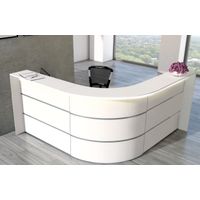 Winkeltheke Surround komplett weiß | 112 x 232 x 232 cm (HxBxT)