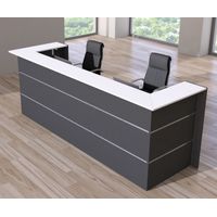 Ecktheke in U-Form anthrazit | 112 x 300 x 95 cm (HxBxT)