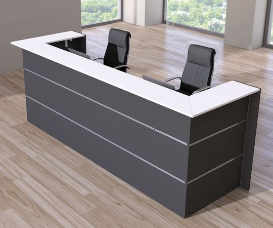 Ecktheke in U-Form anthrazit | 112 x 300 x 95 cm (HxBxT)