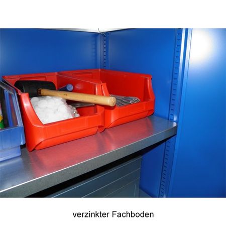 Falttürschrank Werkzeugschrank verzinkt Einlegeboden Fachboden Ablageboden 