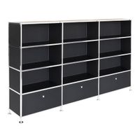 Büroregal | Aktenregal | Sideboard 4 / 3 mit 3 Klapptüren unten