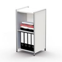 Chromeline offenes Sideboard 2 schmal | 78 x 41 x 38 cm | Anthrazit oder Weiß