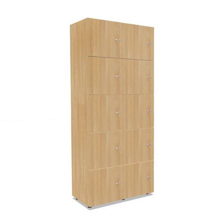 Schließfachschrank aus Holz Ahorn Fächerschrank Schließfächer 10 Abteile