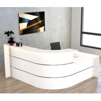 Winkeltheke Surround mit Beratungsplatz komplett weiß | 112 x 232 x 200 cm (HxBxT)