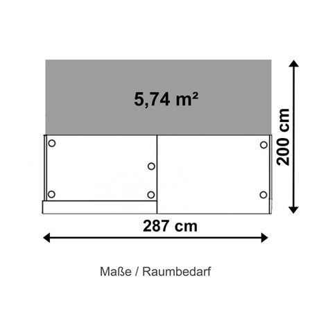 Empfangstheke Glas Masse Raummass