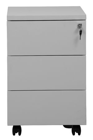 Rollcontainer mit 3 Schubladen | GRAU | 62 x 46 x 60 cm (HxBxT) 