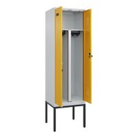 C+P PSA Schwarz-Weiß-Spind Evolo PLUS, Gestell, 2 Abteile, 2