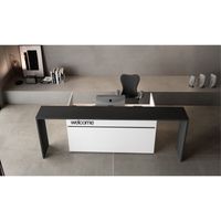 Empfangstheke GEO 2 - Typ 2L - wahlweise mit Schriftzug | Weiß