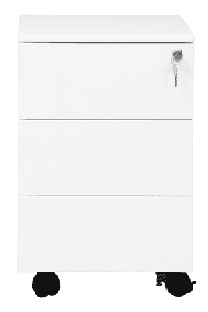 Rollcontainer mit 3 Schubladen | WEIß | 61 x 40 x 60 cm (HxBxT)