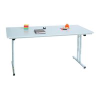 Klapptisch | 120 x 80 | Quadratrohrgestell | CHROM/GRAU