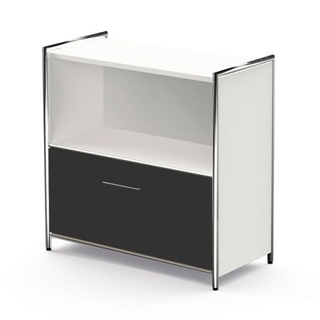 Sideboard Schubfachschrank anthrazit weiß weiss Aktenschrank Büroschrank Kommode