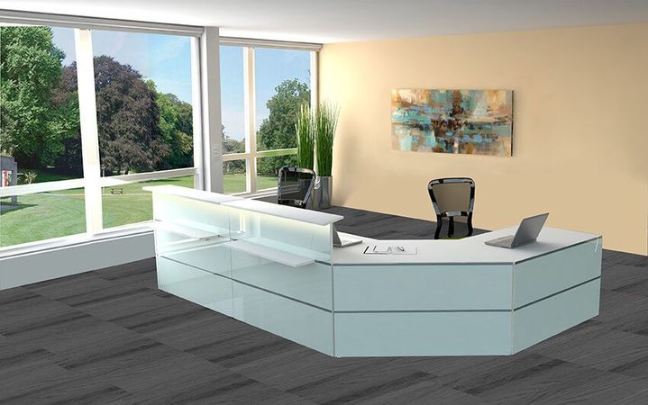 Empfangstheke Anmeldung  Empfangstresen Informationsstand Rezeption Auskunft 