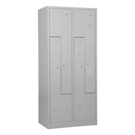 Spind in Z-Form | 4 Abteile 180x80x50 GRAU