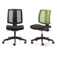 Funktionsdrehstuhl mit Netzrücken speziell für Frauen