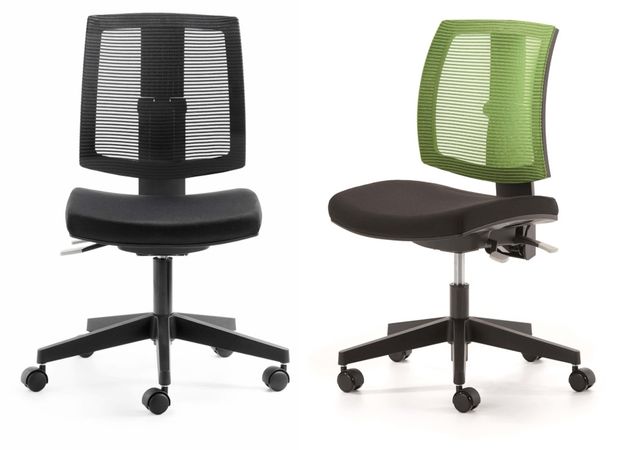 Funktionsdrehstuhl mit Netzrücken speziell für Frauen