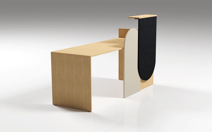 Empfangstheke Salut diverse Farben | 115 x 100 - 180 x 65/80 cm (HxBxT) 