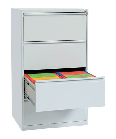 Hängeregisterschrank | Hängemappenschrank 4 Schübe | doppelbahnig GRAU