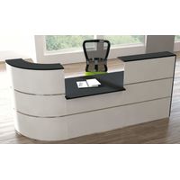 Bogentheke Flair 5 mit Beratungsplatz | 110 x 280 x 95 cm (HxBxT)