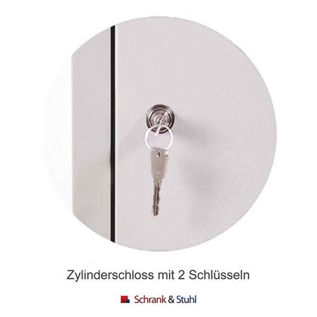 Zylinderschloss mit 2 Schlüsseln für Minischliessfächer