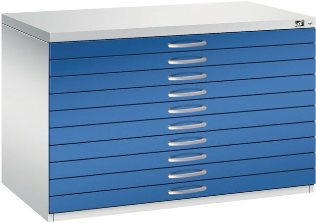 C+P Flachablageschrank 7100 DIN-A1 | Planschrank 10 Schübe | GROßE FARBAUSWAHL