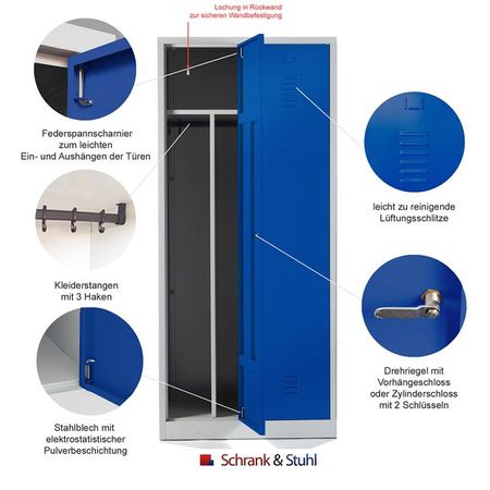 Drehriegelverschluss für Spind Umkleide