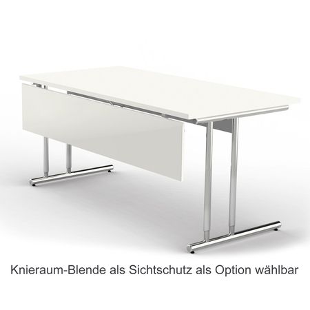 Kabeldurchlassdose Kabelbohrung Tischplatte höhenverstellbarer Schreibtisch anthrazit