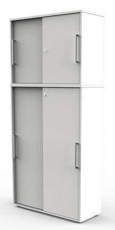 Schwebetürenschrank Holzschrank Aktenschrank Büroschrank Schiebetürschrank