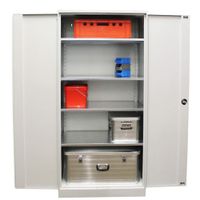 XXL Werkstattschrank verzinkt | Materialschrank GRAU 195x92x60 vollverzinkte Fachböden