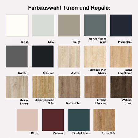 Farbauswahl Türen und Regale