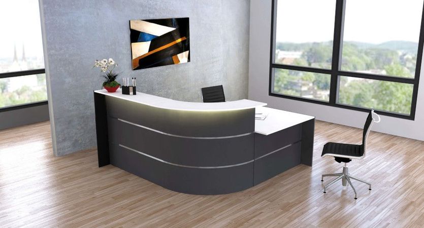 Winkeltheke L-Theke Bogentheke Anmeldung Empfangstheke