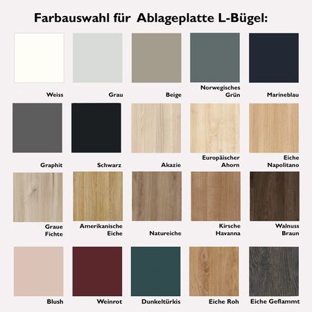 Empfangstresen Farbauswahl Ablageplatte