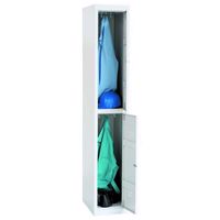 Spind mit 1x2 Abteilen 195x31,5x50 GRAU
